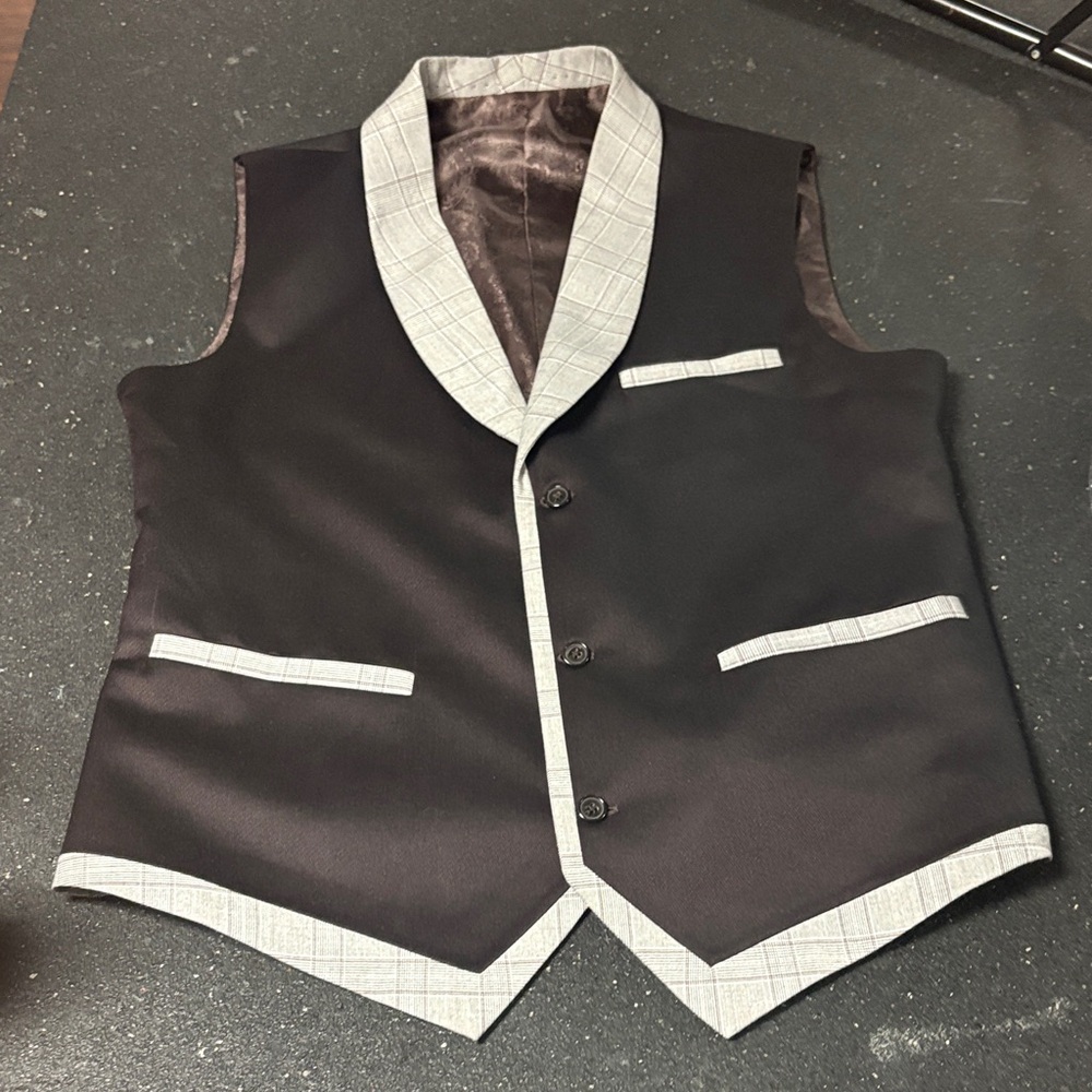 SBJ Vest Men's Plum and Gray Vest